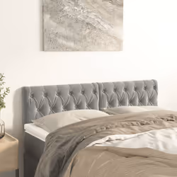 VidaXL 346362 tête de lit et pied de lit Gris clair