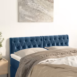 VidaXL 346366 tête de lit et pied de lit Bleu foncé
