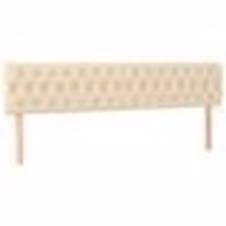 vidaXL Têtes de lit 2 pcs Crème 90x7x78/88 cm Tissu