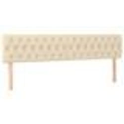 vidaXL Têtes de lit 2 pcs Crème 90x7x78/88 cm Tissu