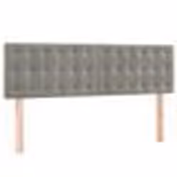 vidaXL Têtes de lit 2 pcs Gris clair 72x5x78/88 cm Velours
