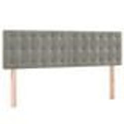 vidaXL Têtes de lit 2 pcs Gris clair 72x5x78/88 cm Velours