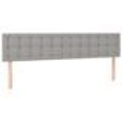vidaXL Têtes de lit 2 pcs Gris clair 80x5x78/88 cm Tissu