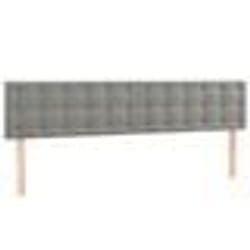 vidaXL Têtes de lit 2 pcs Gris clair 90x5x78/88 cm Velours