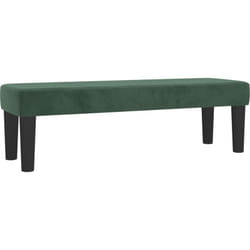 Banc Gris Clair 70x30x30 cm en Velours Vert Foncé Velours, Bois Vidaxl