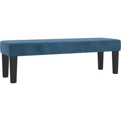 Vidaxl - Banc Gris clair 70x30x30 cm Velours Bleu foncé Bois, Tissu