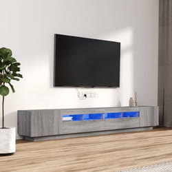 Vidaxl - Ensemble de meubles tv avec lumières led 3 pcs Sonoma gris