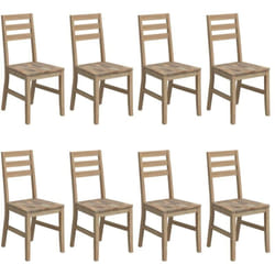 Vidaxl - Chaises à manger lot de 8 Bois d'acacia massif