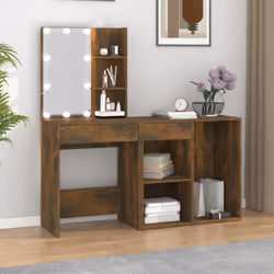 La coiffeuse à LED tendance avec armoire donne à votre chambre un look intemporel et raffiné. C’est un supplément parfait à l ...