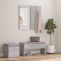 Créez un environnement chaleureux et accueillant juste à côté de votre porte avec cet ensemble de meubles de couloir ! Matéri ...