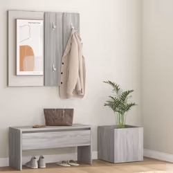 vidaXL Ensemble de meubles de couloir Sonoma gris Bois d'ingénierie