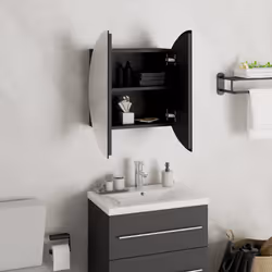 VidaXL 345580 miroir de salle de bain et armoire de rangement pour évier - Vue supplémentaire 4