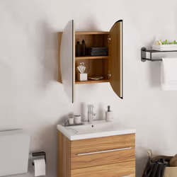 VidaXL 345582 miroir de salle de bain et armoire de rangement pour évier - Vue supplémentaire 4