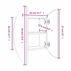 VidaXL 345582 miroir de salle de bain et armoire de rangement pour évier - Vue supplémentaire 8