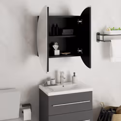 VidaXL 345584 miroir de salle de bain et armoire de rangement pour évier - Vue supplémentaire 4