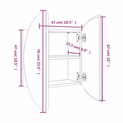 VidaXL 345584 miroir de salle de bain et armoire de rangement pour évier - Vue supplémentaire 8