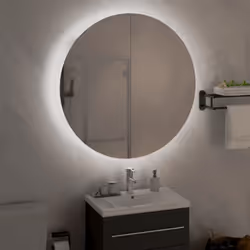 VidaXL 345588 miroir de salle de bain et armoire de rangement pour évier