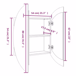 VidaXL 345588 miroir de salle de bain et armoire de rangement pour évier - Vue supplémentaire 7