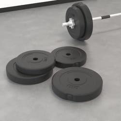 vidaXL Plaques de poids 4 pcs 30 kg Béton