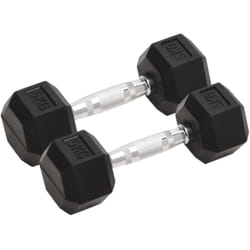 Haltères 2 pcs 10 kg Total Fonte vidaXL
