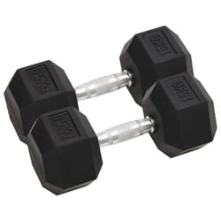 vidaXL Haltères 2 pcs 30 kg Total Fonte ensemble dhaltères haltère hexagonal plaque de poids barre de poids 93606