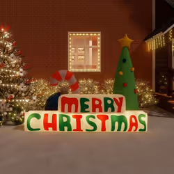 vidaXL Décoration gonflable Merry Christmas avec LED 197 cm - TU