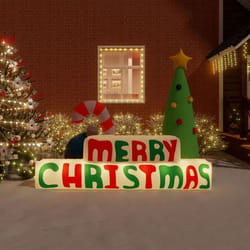 vidaXL Décoration gonflable Merry Christmas avec LED 197 cm - TU