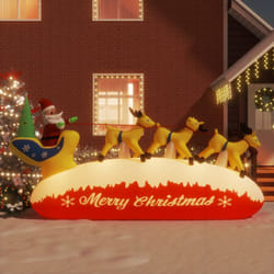 Vidaxl - Décoration gonflable de Père Noël et renne à led 145 cm