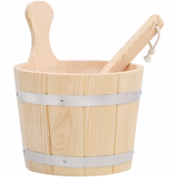 Cet ensemble simple mais pratique de seau et de louche en bois pour sauna vous offre une expérience de sauna plus relaxante e ...