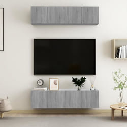 vidaXL Meubles TV muraux 4pcs Sonoma gris 60x30x30cm Bois d'ingénierie