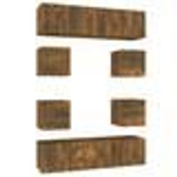 vidaXL Ensemble de meubles TV 8 pcs Chêne fumé Bois d'ingénierie