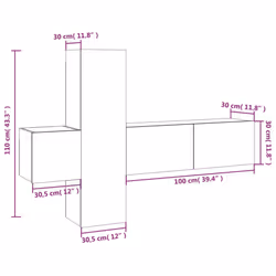 VidaXL 3120227 Support TV et centre de divertissement - Vue supplémentaire 6
