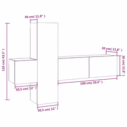 VidaXL 3120228 Support TV et centre de divertissement - Vue supplémentaire 6
