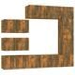 vidaXL Ensemble de meubles TV 8 pcs Chêne fumé Bois d'ingénierie