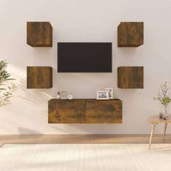 Vidaxl - Ensemble de meubles tv muraux Chêne fumé Bois d'ingénierie