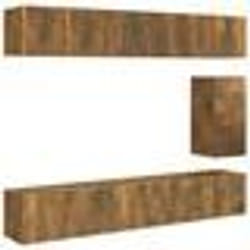vidaXL Ensemble de meubles TV 7 pcs Chêne fumé Bois d'ingénierie