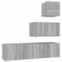 vidaXL Ensemble de meubles TV 4 pcs Sonoma gris Bois d'ingénierie