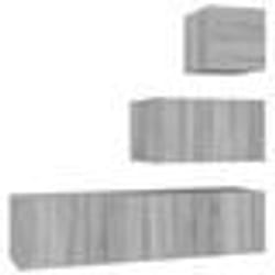 vidaXL Ensemble de meubles TV 4 pcs Sonoma gris Bois d'ingénierie