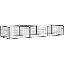 Vidaxl - Parc pour chien 8 panneaux Noir 100x50cm Acier enduit de poudre