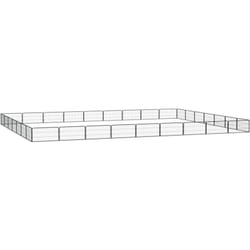 Vidaxl - Parc pour chien 32panneaux Noir 100x50cm Acier enduit de poudre