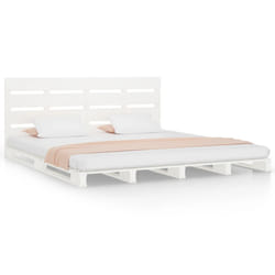 vidaXL Cadre de lit sans matelas blanc 140x200 cm bois de pin massif - 140 x 200 cm