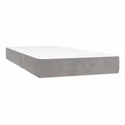 VidaXL 347709, Taille lit simple/twin, Matelas à ressorts, Moyen, Gris, Blanc, Polyester, Polyester