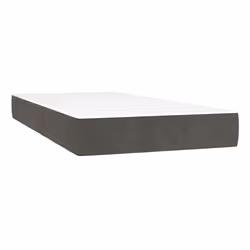VidaXL 347709, Taille lit simple/twin, Matelas à ressorts, Moyen, Gris foncé, Blanc, Polyester, mousse