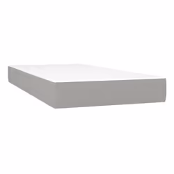 VidaXL 347714, Taille lit simple/twin, Matelas à ressorts, Moyen, Gris clair, Blanc, Polyester, mousse
