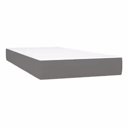 VidaXL 347715, Taille lit simple/twin, Matelas à ressorts, Moyen, Gris foncé, Blanc, Polyester, mousse
