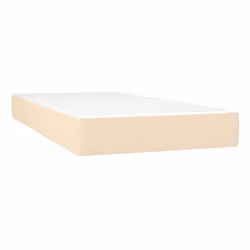 VidaXL 347719, Taille lit simple/twin, Matelas à ressorts, Moyen, Crème, Blanc, Polyester, mousse