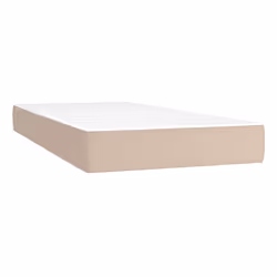 VidaXL 347727, Taille lit simple/twin, Matelas à ressorts, Moyen, Cappucino, Blanc, Coton, Simili-cuir, Polyester, mousse