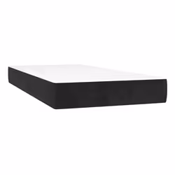 VidaXL 347730, Taille lit simple/twin, Matelas à ressorts, Moyen, Noir, Blanc, Polyester, mousse