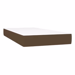 VidaXL 347737, Taille lit simple/twin, Matelas à ressorts, Moyen, Marron, Blanc, Polyester, mousse