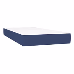 VidaXL 347740, Taille lit simple/twin, Matelas à ressorts, Moyen, Bleu, Blanc, Polyester, mousse